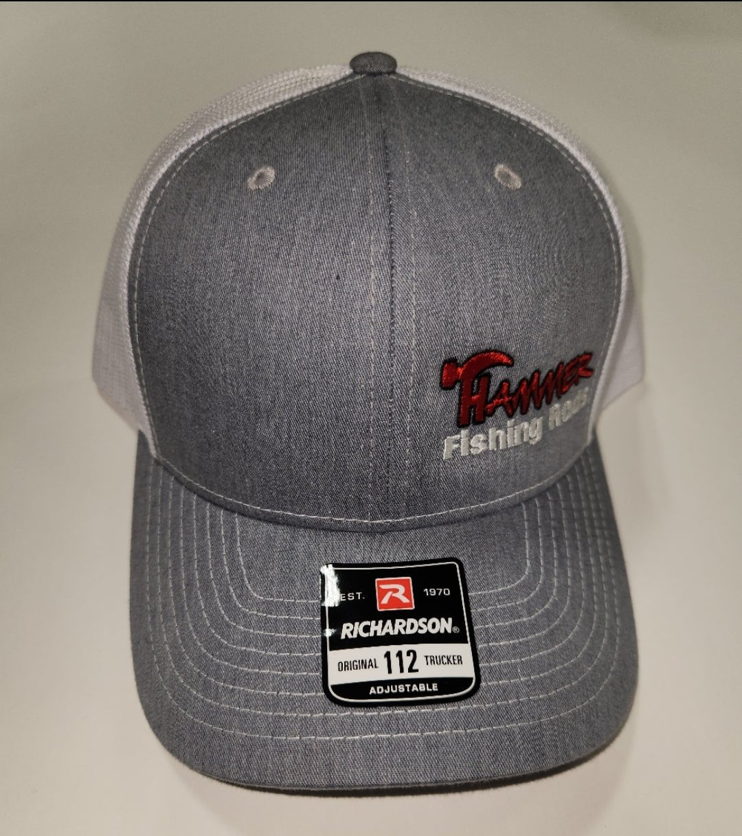 Hammer Trucker Fit Cap - Light Grey & White - Hammer Rods