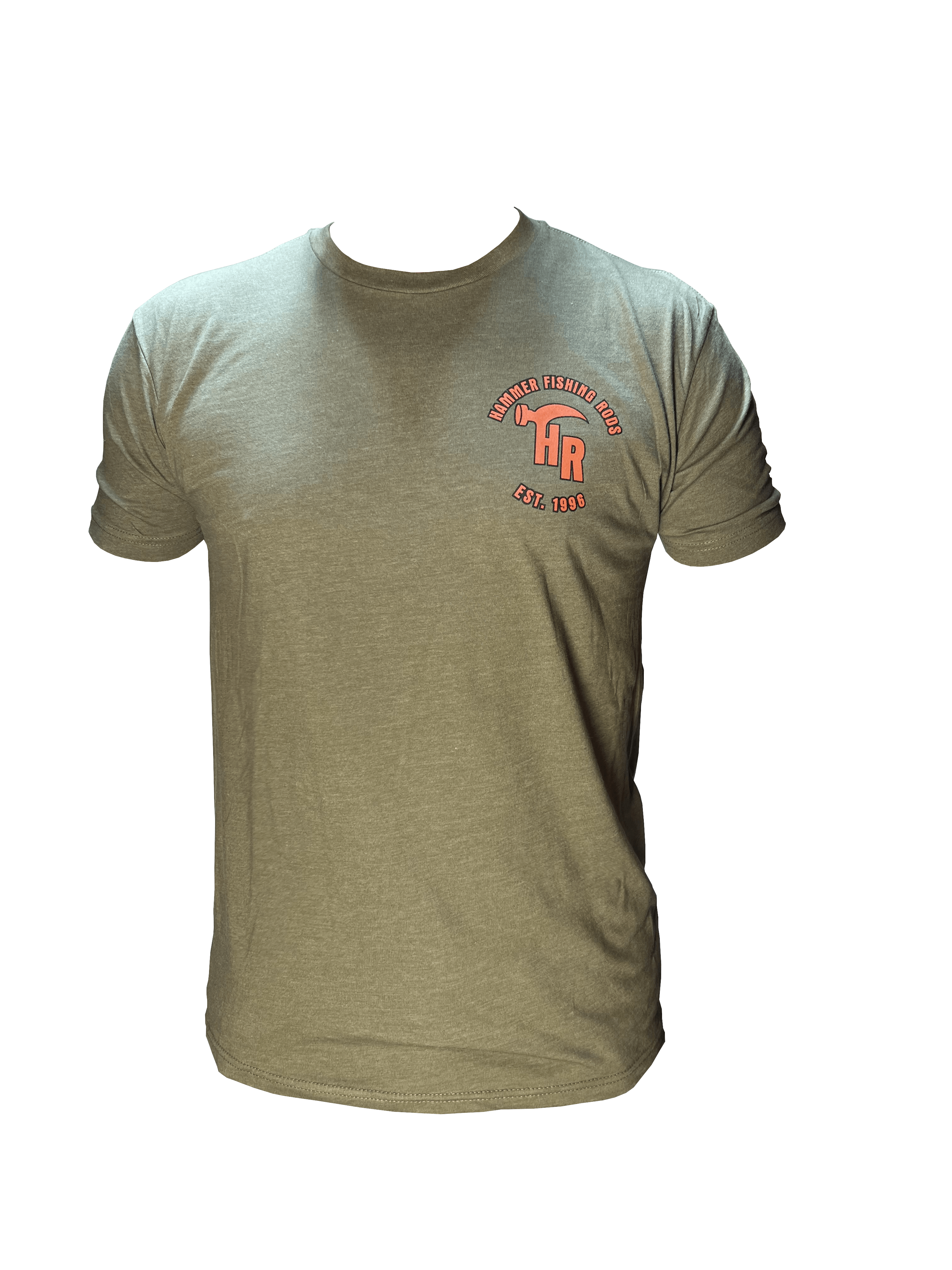 Next Level | Logo T-Shirt - Olive Drab/Orange - Hammer Rods