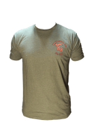 Next Level | Logo T-Shirt - Olive Drab/Orange - Hammer Rods