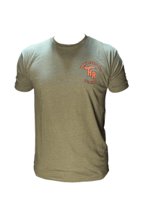 Next Level | Logo T-Shirt - Olive Drab/Orange - Hammer Rods